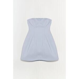 Simkhai 'Arta' Blue Cotton Strapless Mini Dress Size 2